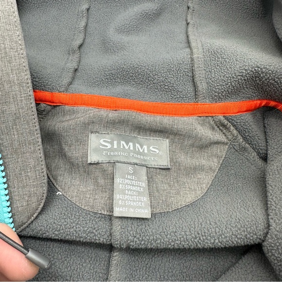 Simms Womens Small Rogue Fleece Hoody Soft Shell Fly Fishing Jacket Coat Winfrey - Picture 7 of 11